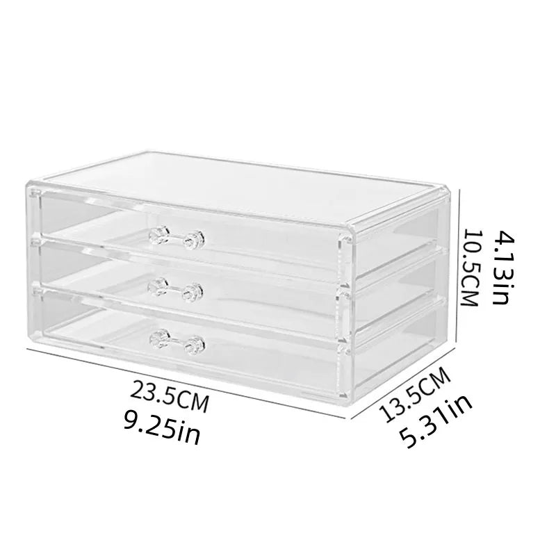 Clear Desktop Makeup Organizer