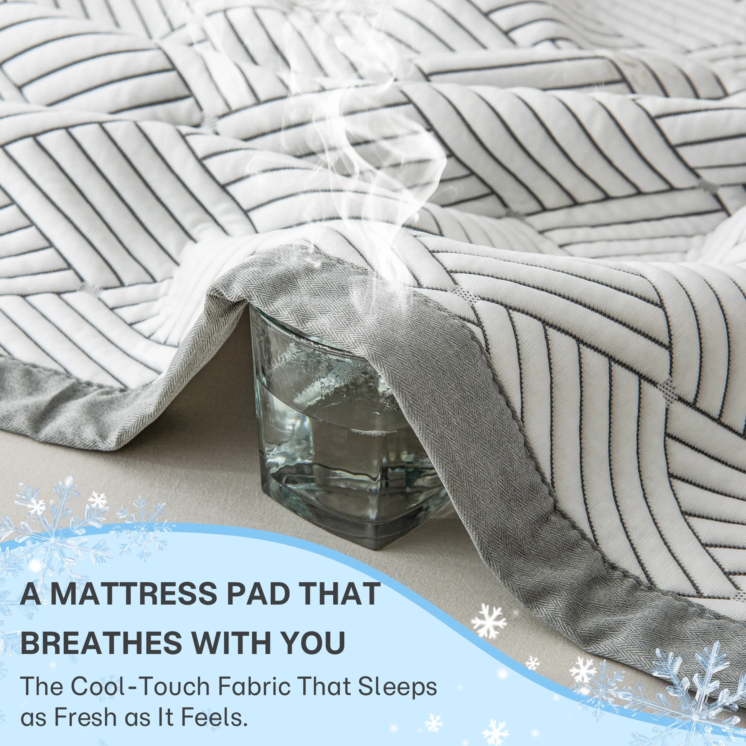 Breathable PE Cooling Mattress Topper