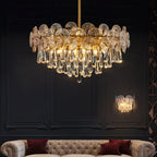Luxury Crystal Lotus Pendant Light