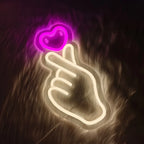 Pink Love Hand Neon Sign