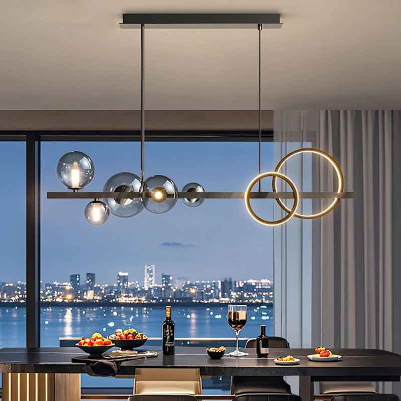 Contemporary Glass Pendant Chandelier