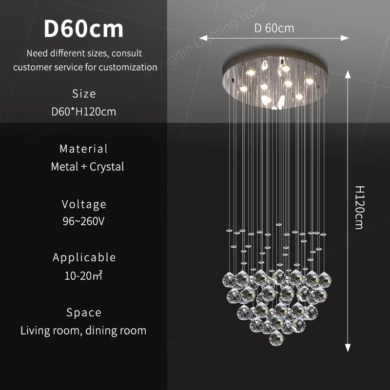 Modern Crystal Chandelier Pendant Lamp
