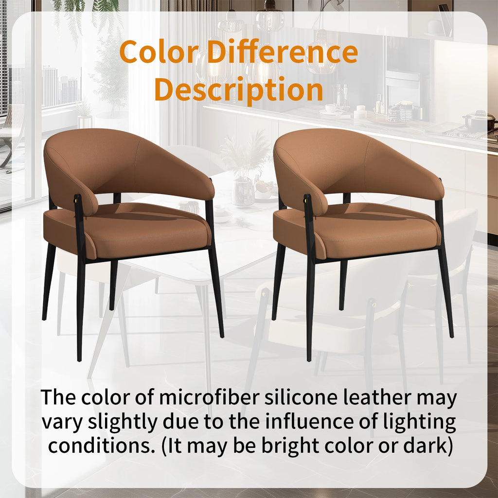 Luxury Microfiber Leather Dining Chairs
