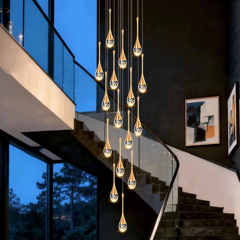 Modern Crystal Staircase Chandelier