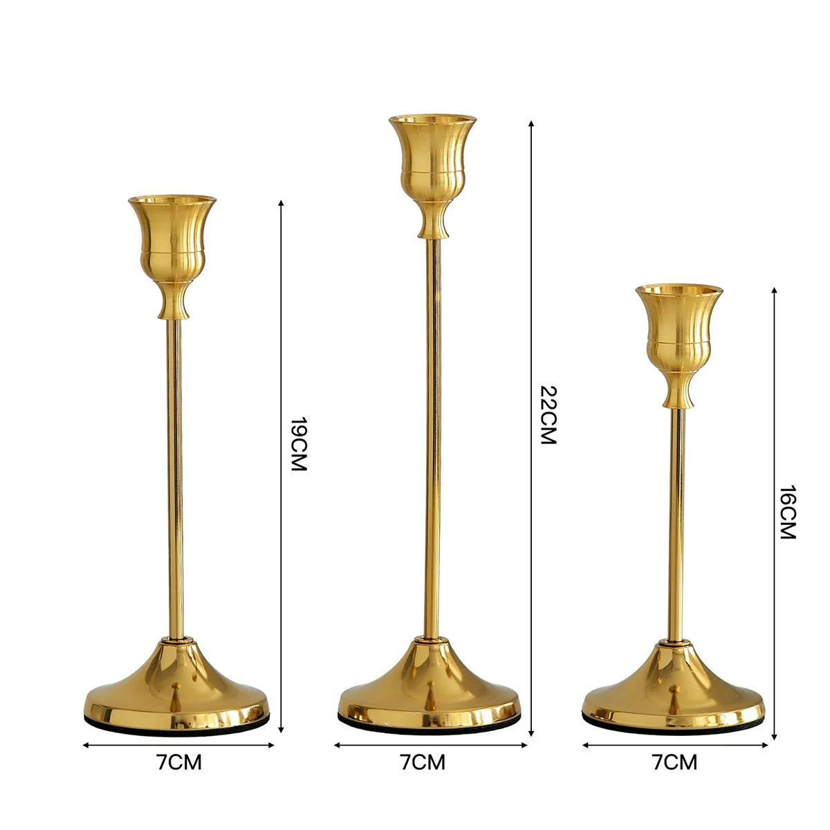 Elegant Metal Candle Holder Set