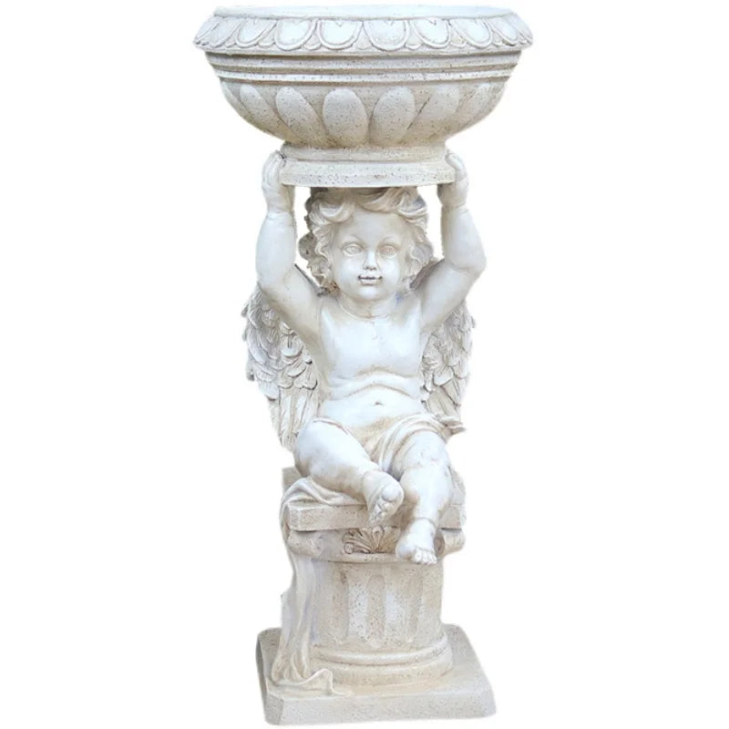 Vintage Angel Garden Flower Pot