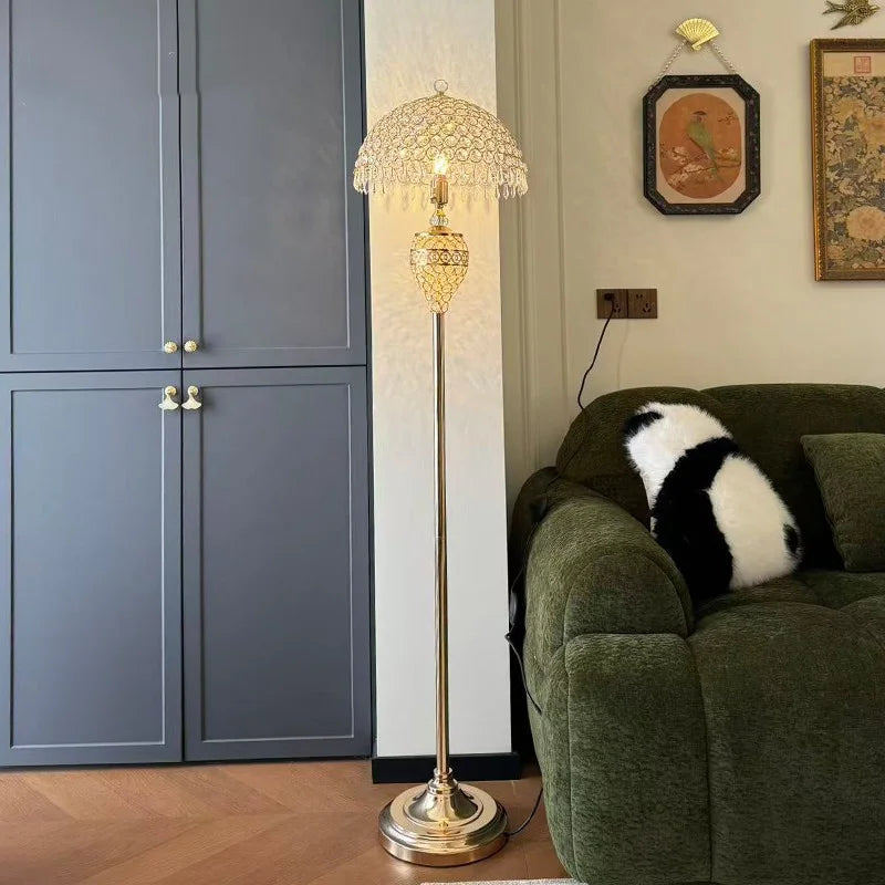 French Luxury Glass LED Floor Lamp