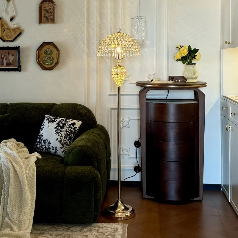 French Luxury Glass LED Floor Lamp