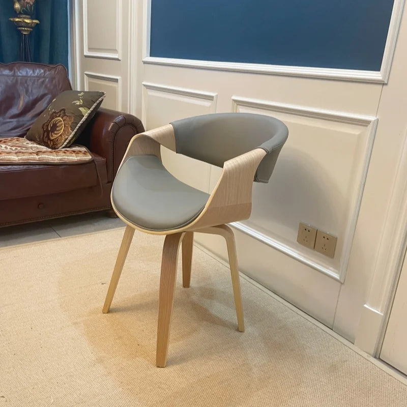 Mid-Century Curved Dining Armchair