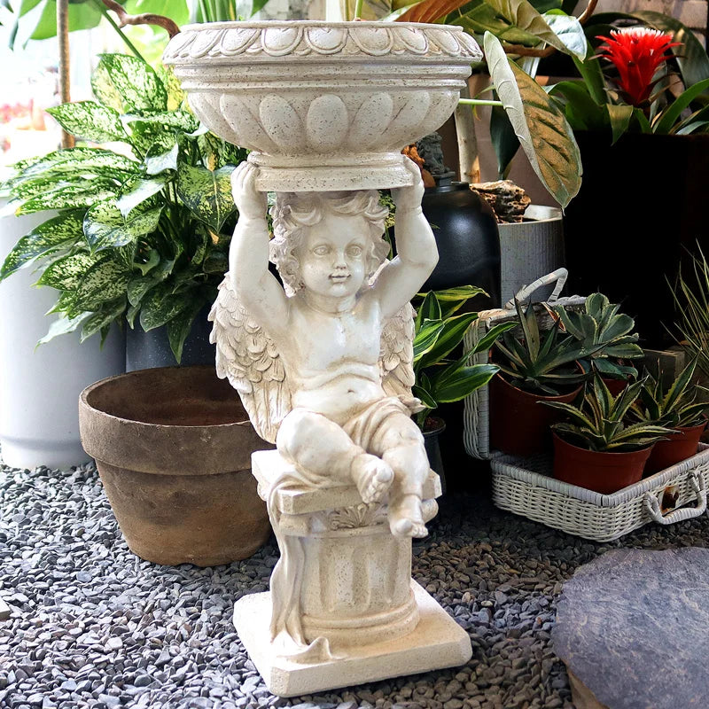 Vintage Angel Garden Flower Pot
