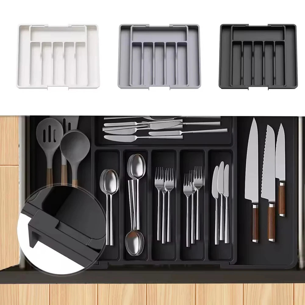 Premium Adjustable Flatware Organizer
