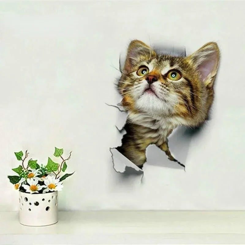 Cute 3D Cat Wall Sticker