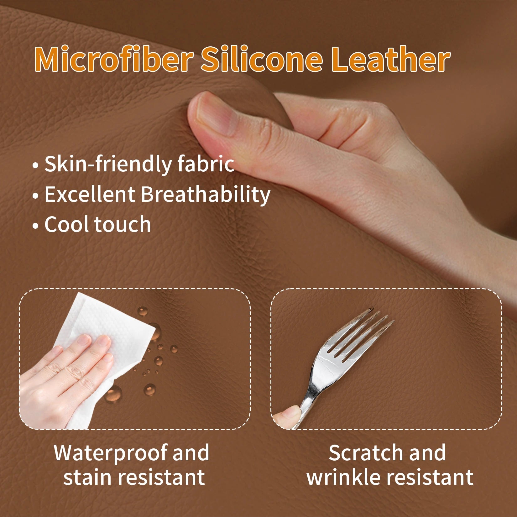 Luxury Microfiber Leather Dining Chairs
