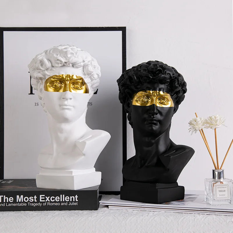 European David Head Resin Bust Sculpture
