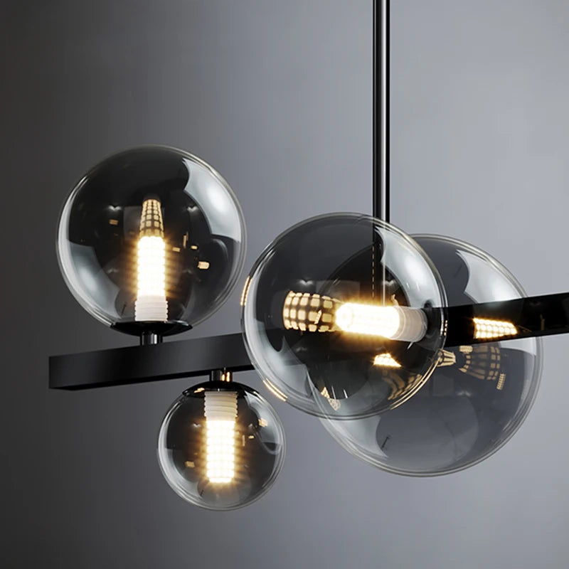 Contemporary Glass Pendant Chandelier