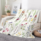 Cozy Wildflower Plush Throw