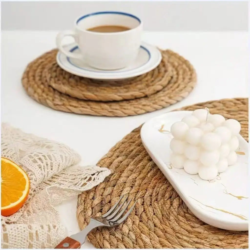 Eco Boho Handwoven Rattan Placemats