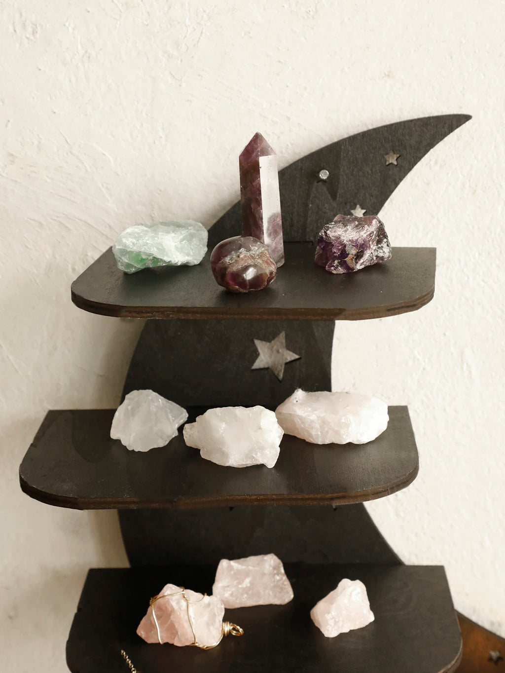 Moon Shaped 4-Tier Wall Shelf