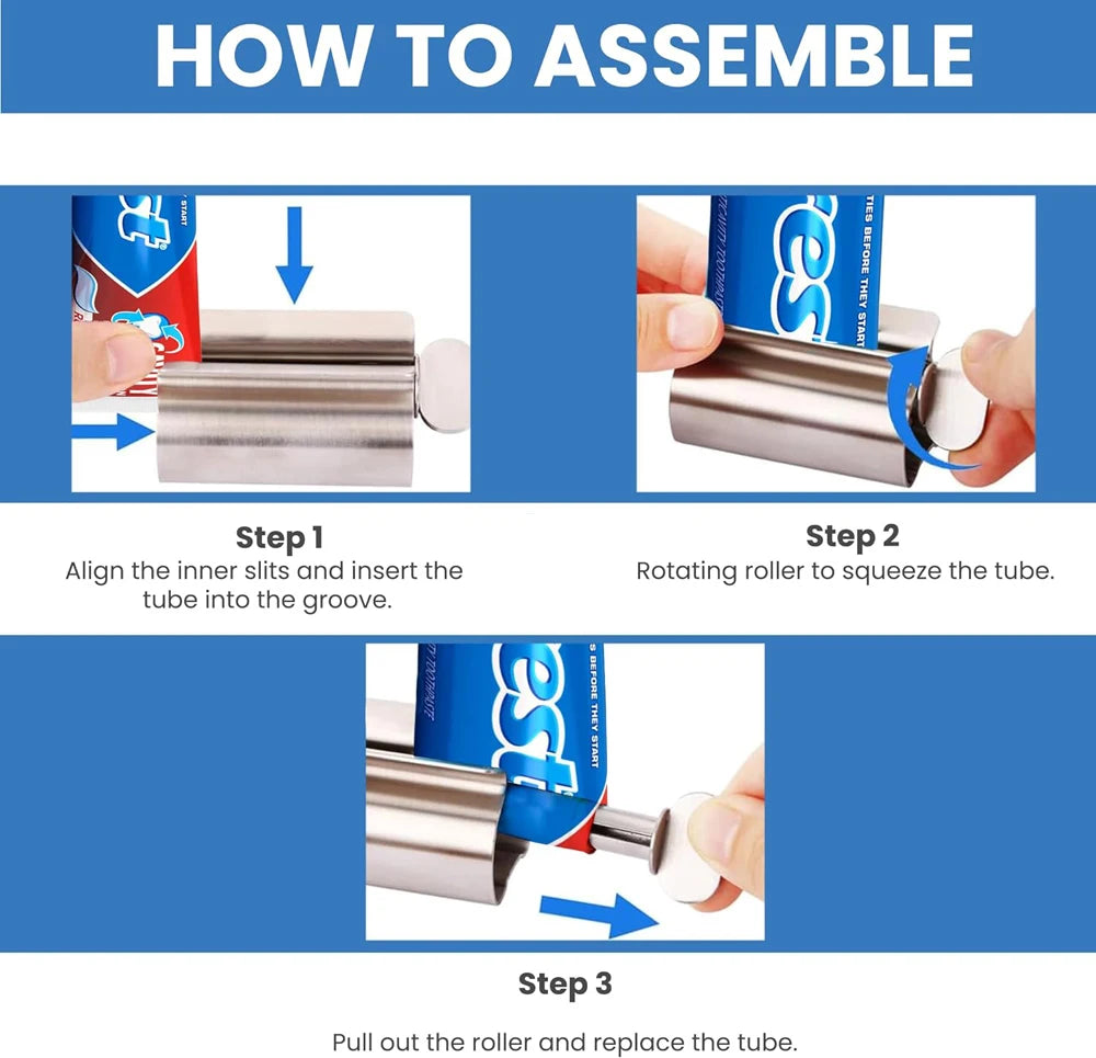 Stainless Steel Toothpaste Squeezer Roller