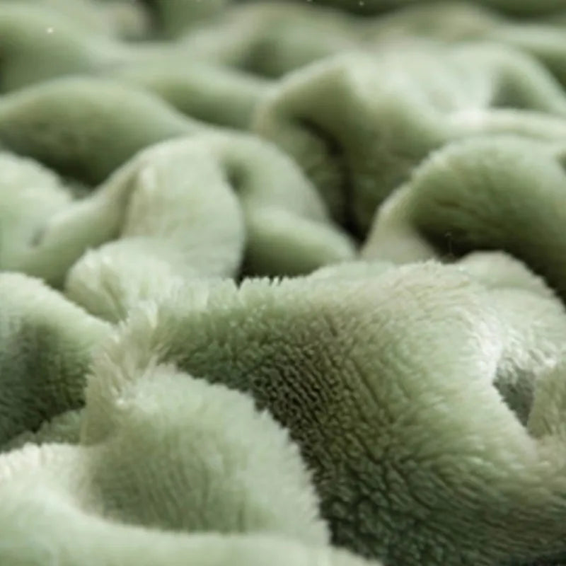 Sage Green Bubble Fleece Blanket