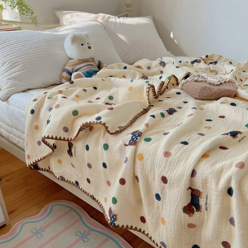 Pure Cotton Cartoon Summer Blanket