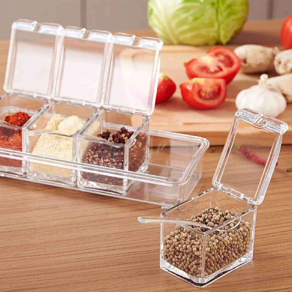 Clear Acrylic Spice Organizer Set