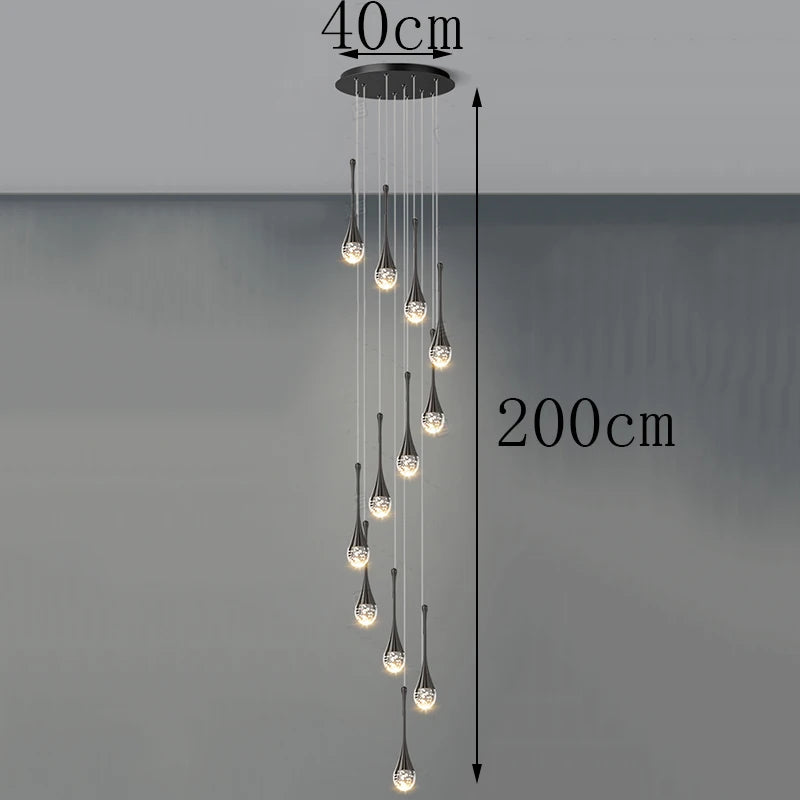 Modern Crystal Staircase Chandelier
