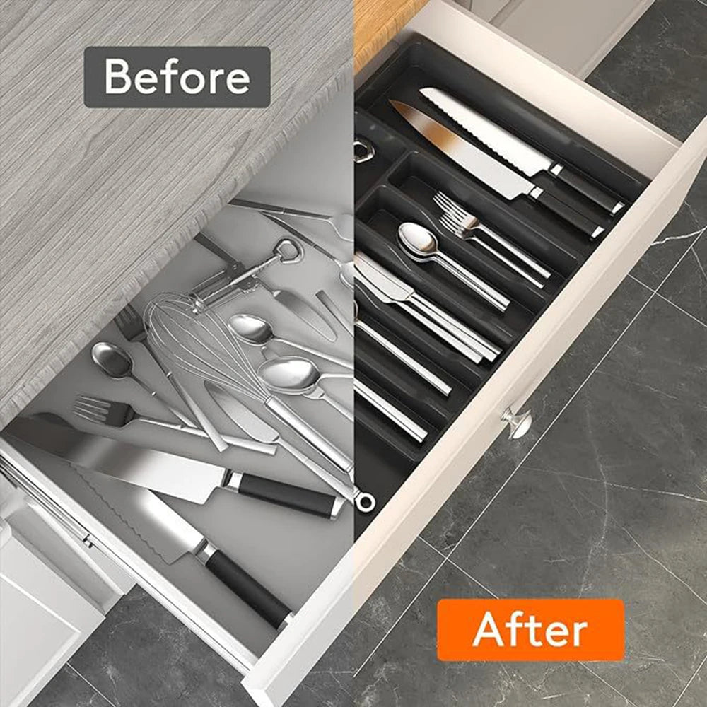 Premium Adjustable Flatware Organizer