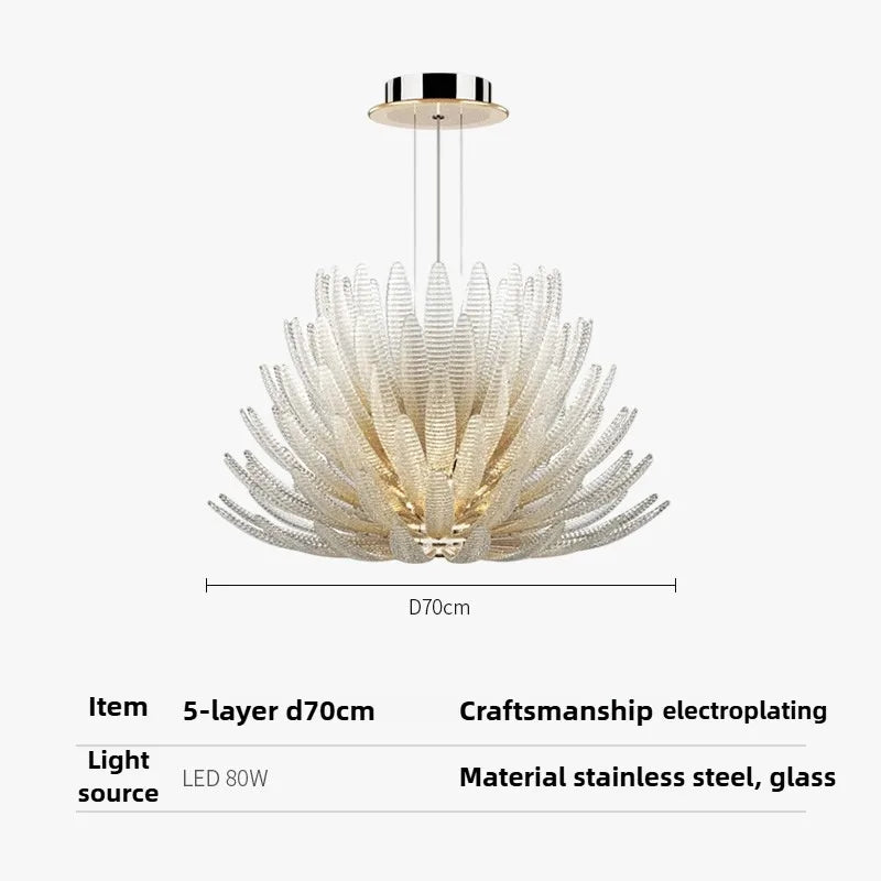 Modern Art Glass LED Chandelier