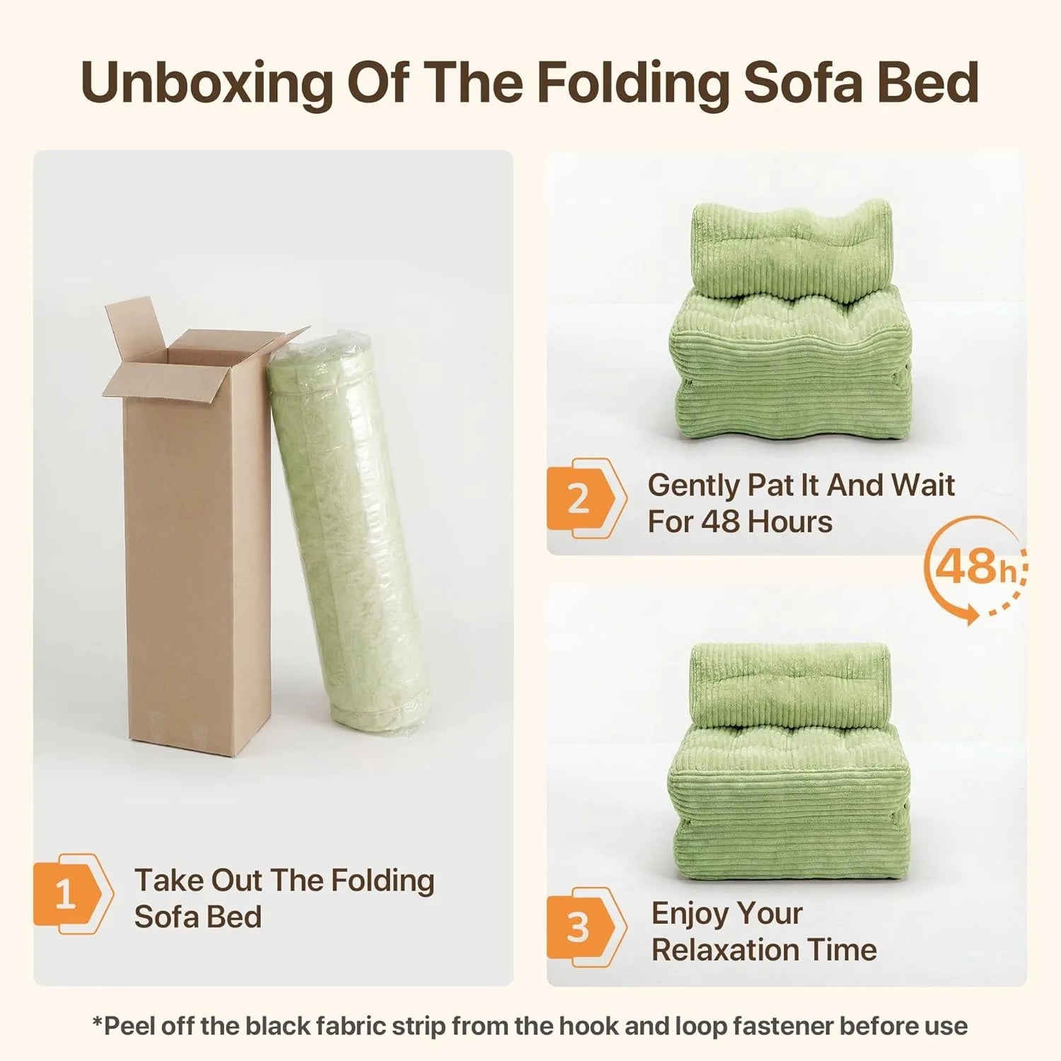 Green Foldable Sofa Bed Chair