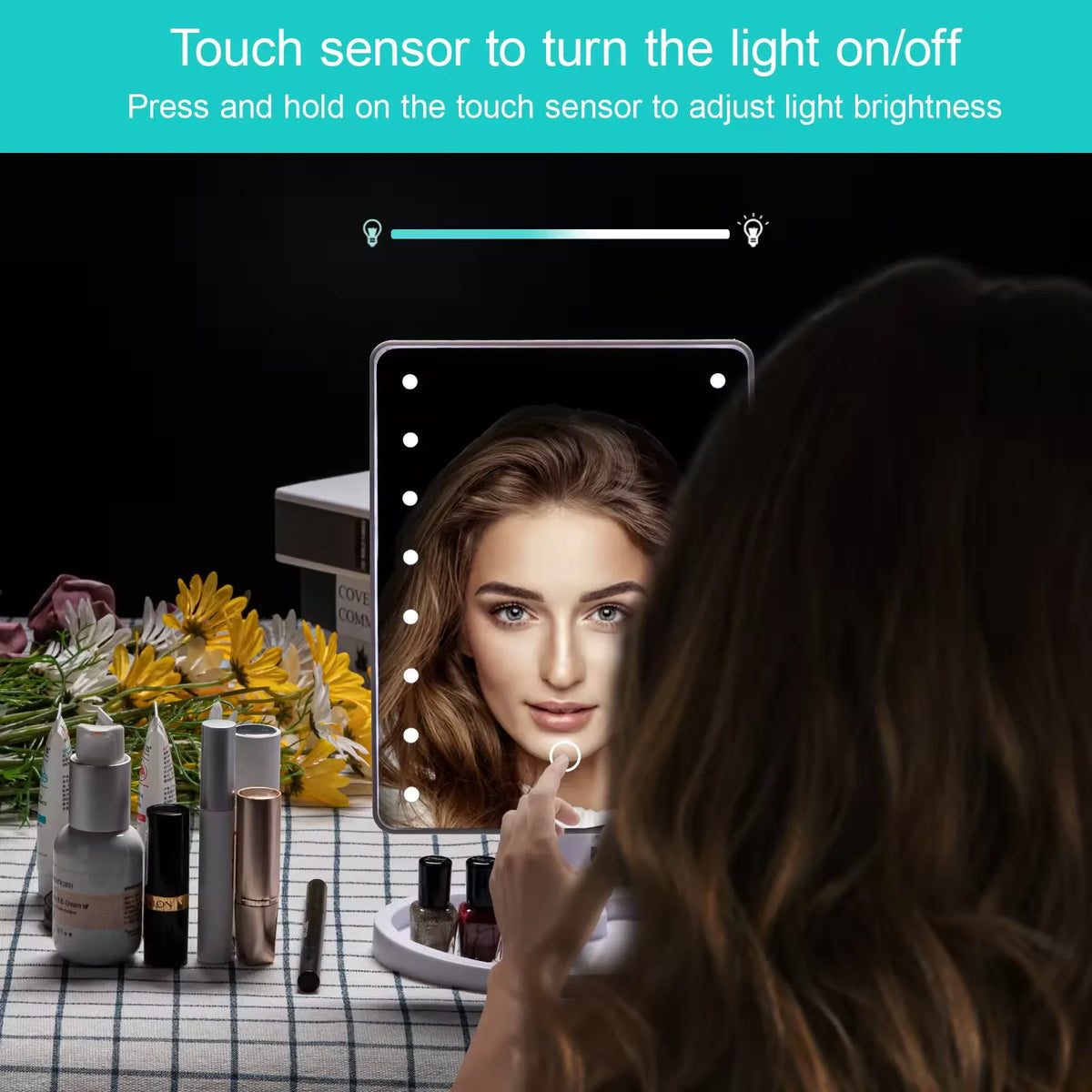 LED Touch-Control Vanity Makeup Mirror