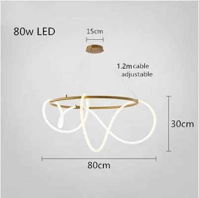 Modern Minimalist Hose Chandelier