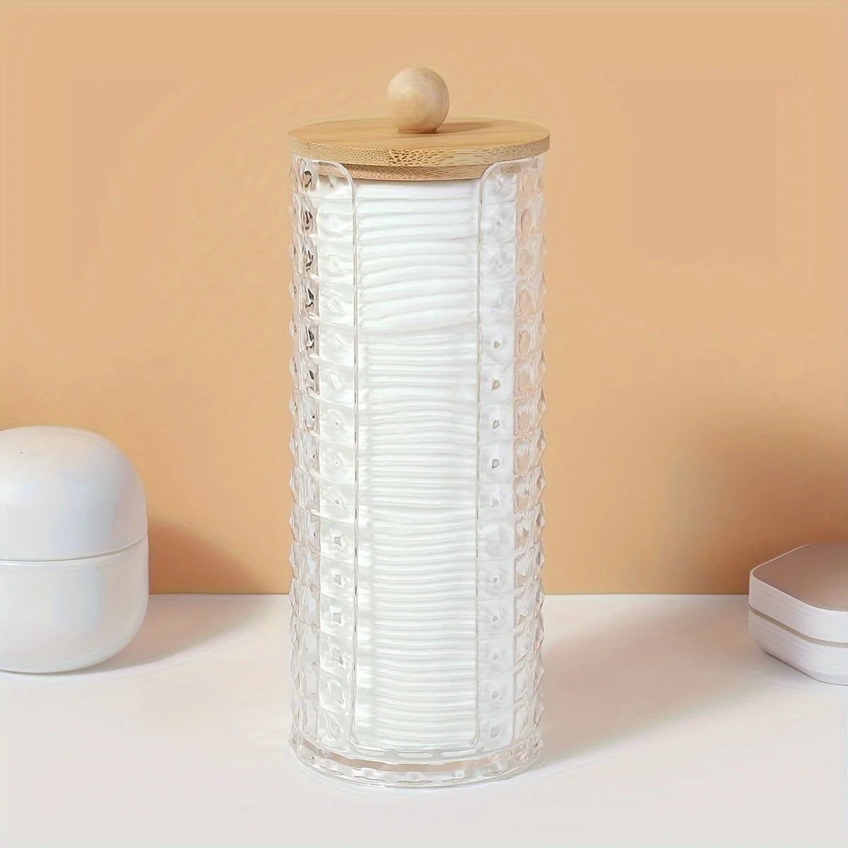 Clear Acrylic Cotton Pad Organizer
