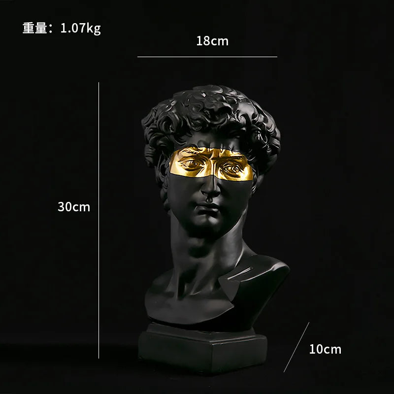European David Head Resin Bust Sculpture