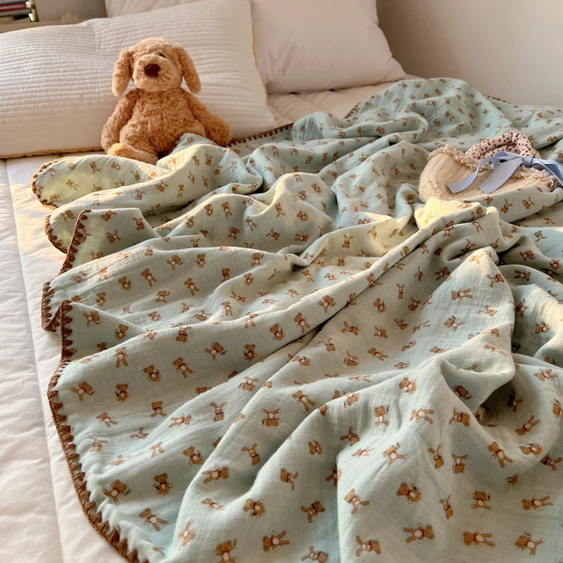 Pure Cotton Cartoon Summer Blanket