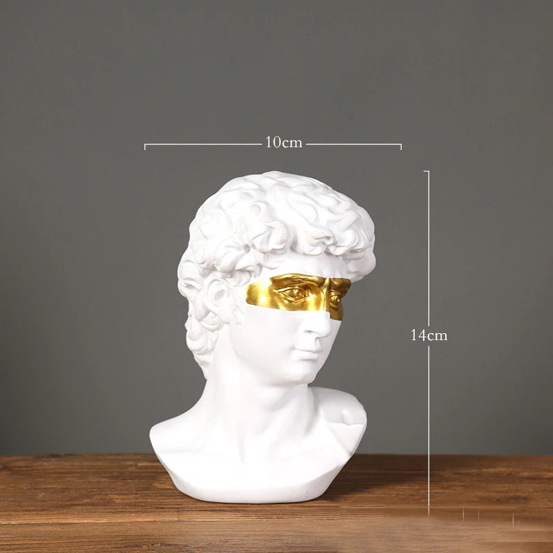 European David Head Resin Bust Sculpture