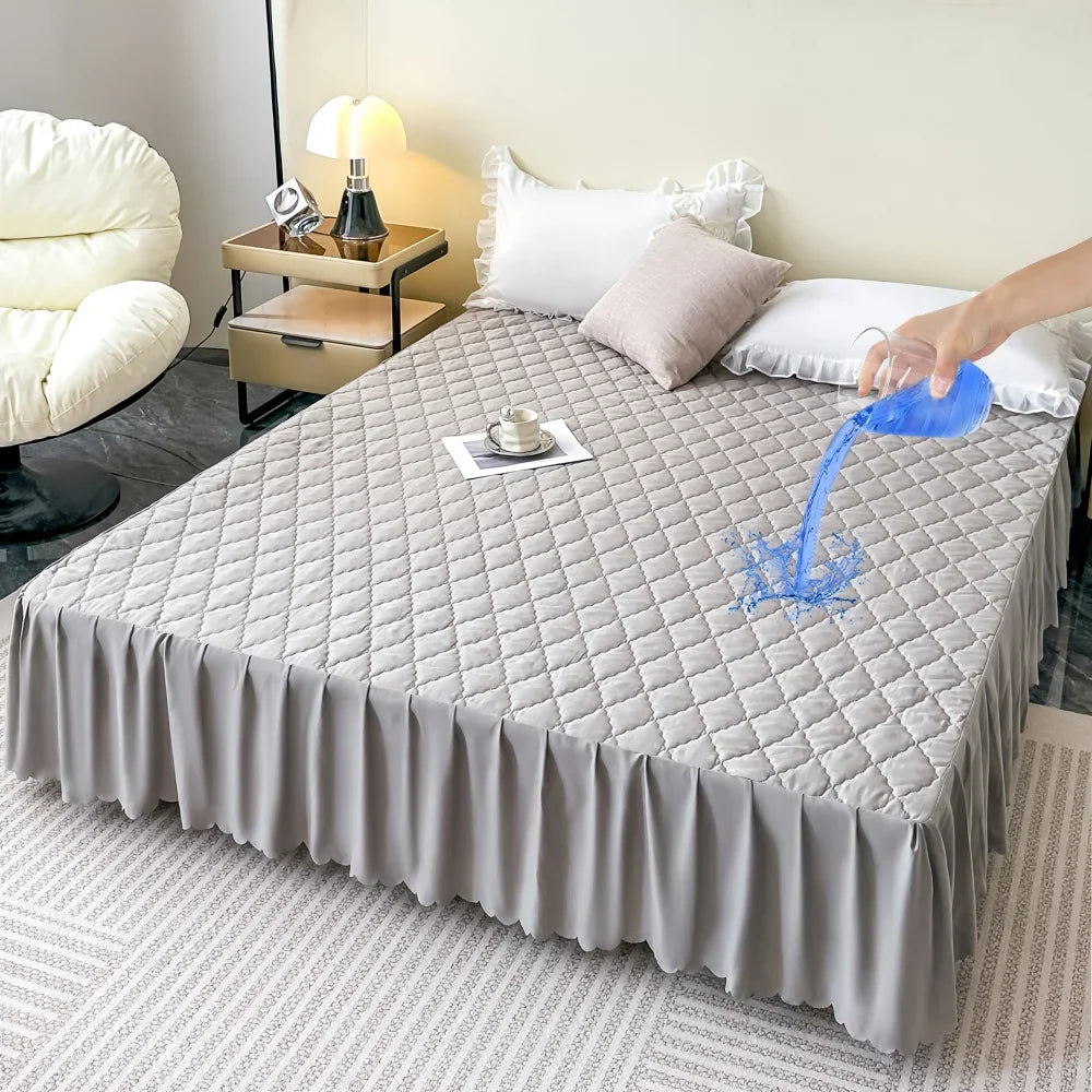Quilted Waterproof Breathable Bed Skirt