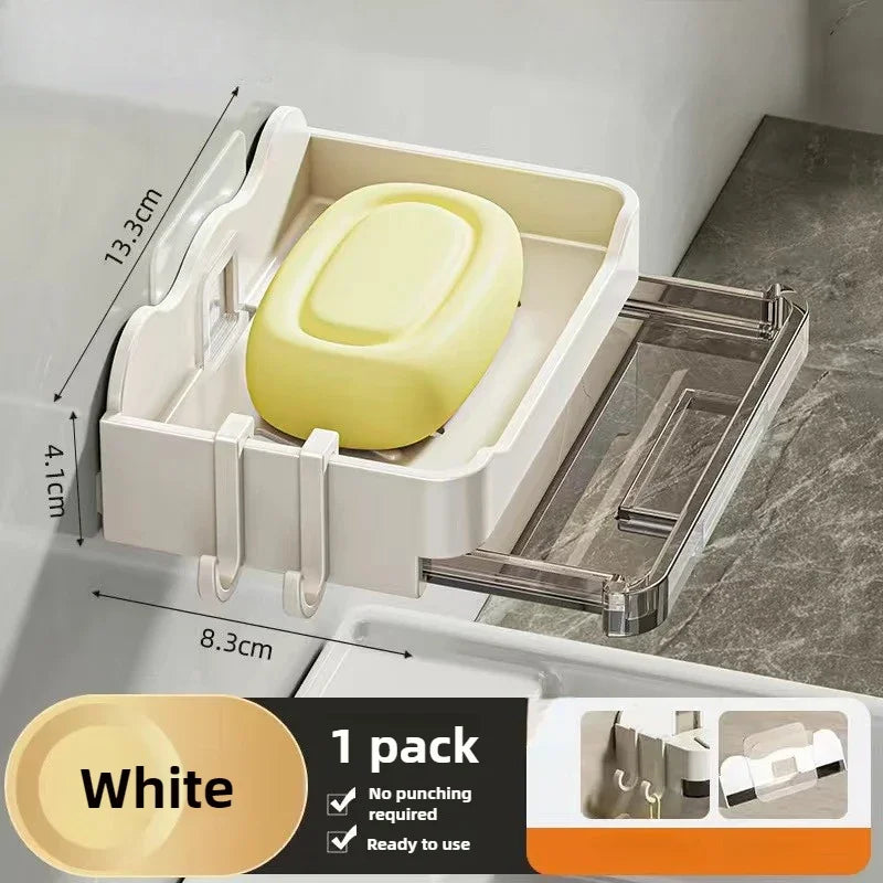 Punch-Free Double Drain Soap Holder