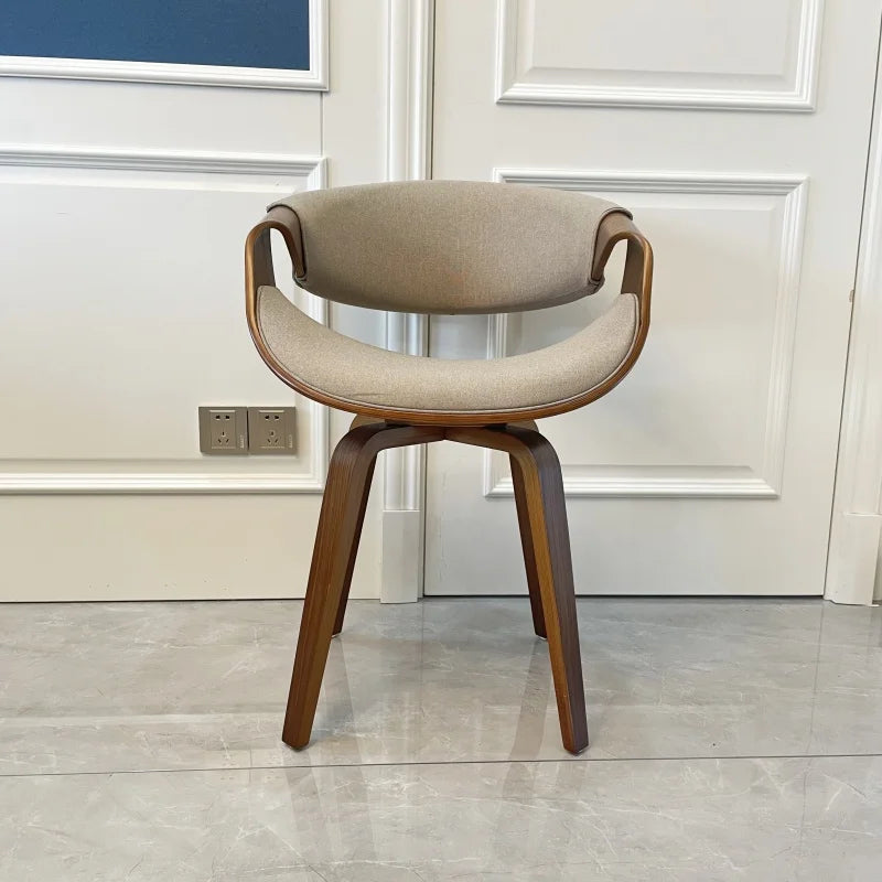 Mid-Century Curved Dining Armchair