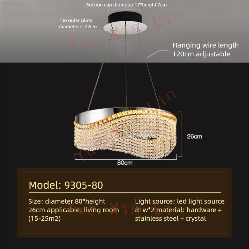 Luxury Crystal LED Pendant Chandelier
