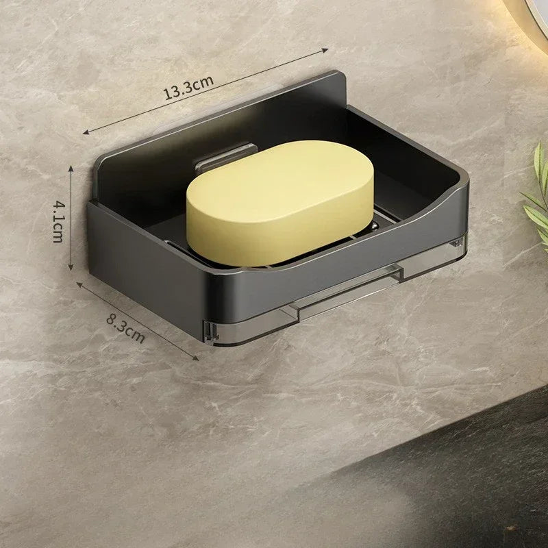Punch-Free Double Drain Soap Holder