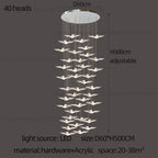 LED Bird Pendant Chandelier