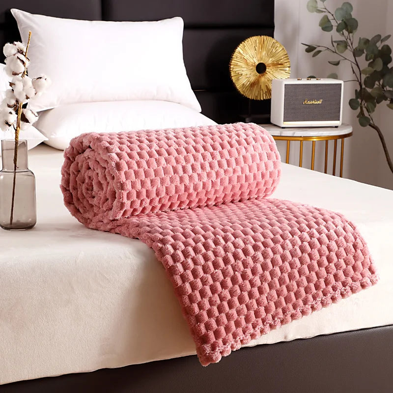 Ultra Soft Coral Fleece Throw