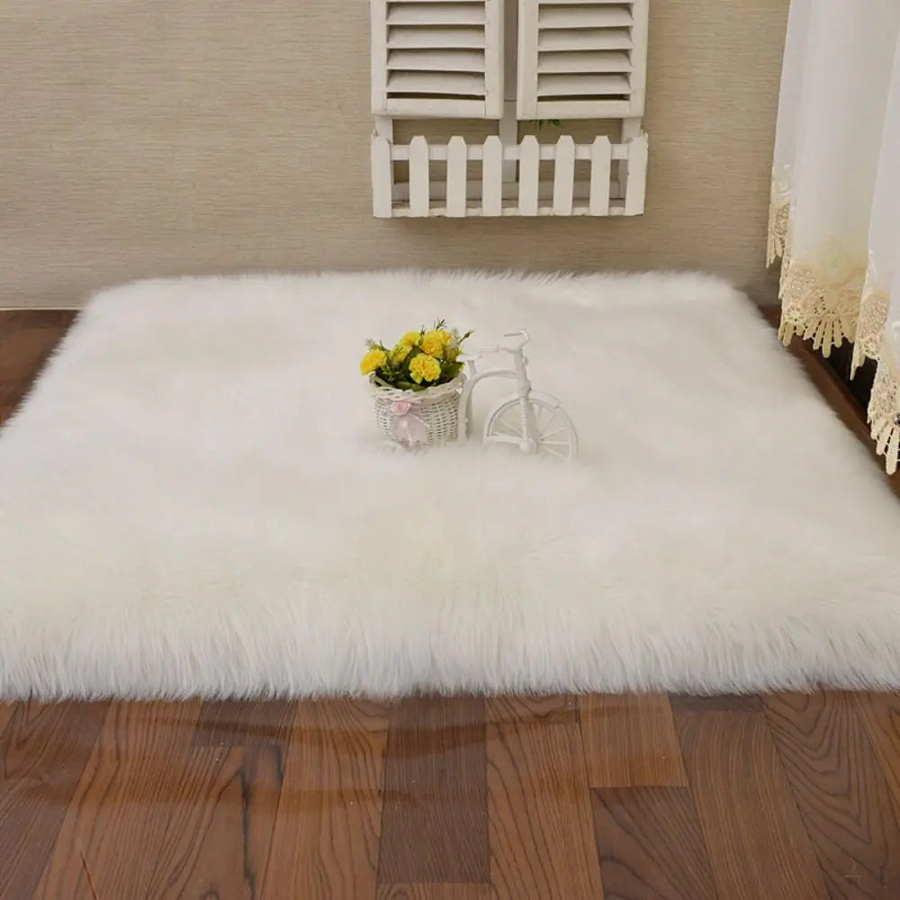 Faux Sheepskin Plush Area Rug