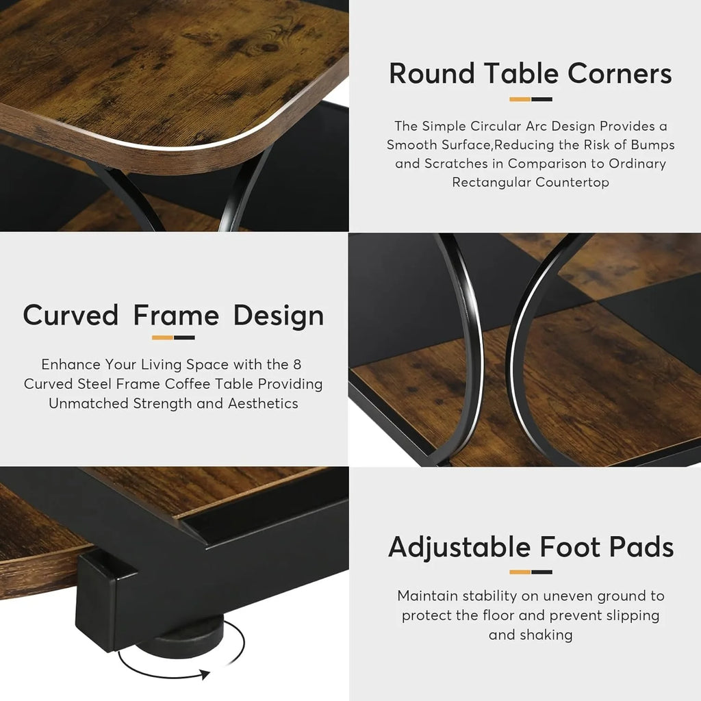 40-Inch Farmhouse Coffee Table