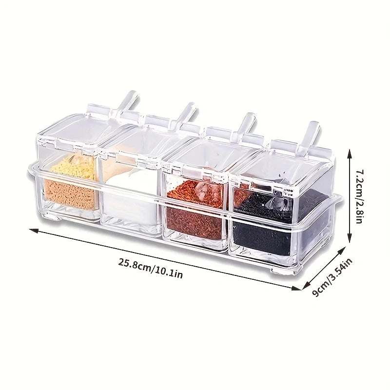 Clear Acrylic Spice Organizer Set