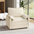 Beige Cloud Sofa Deep Comfort