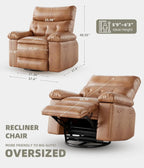 Retro Recliner Chair PU Leather