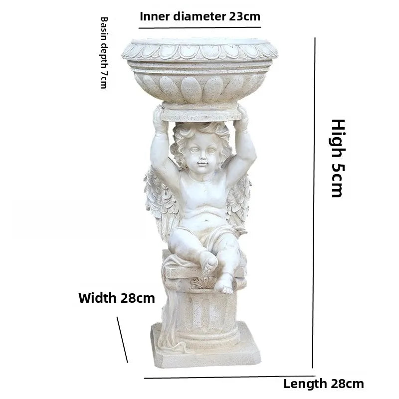 Vintage Angel Garden Flower Pot