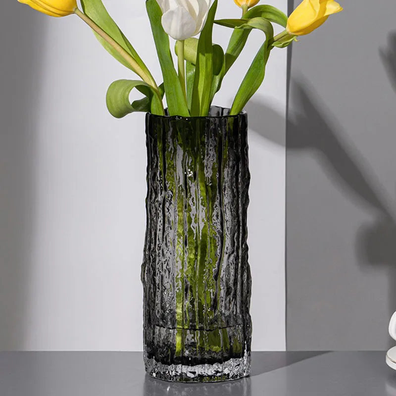 Glacier Glass Flower Vase Modern
